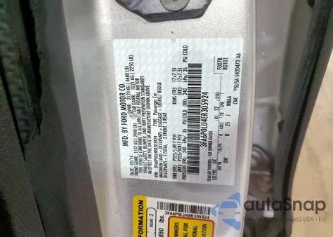 2014 Ford Fusion Se Hybrid из США, поврежденный, VIN 3FA6P0LU4ER305924